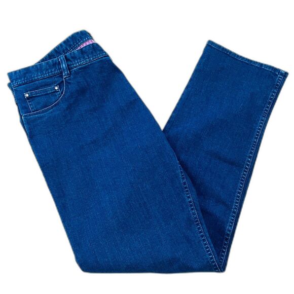 $325 Bespoke NWT Mens Sz 42 x 34 Raw Denim Blue Jeans Straight Leg Luxury Custom